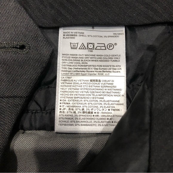 Banana Republic Jackson Fit GREY Pants Size 8 - 28inch inseam - Picture 4 of 7